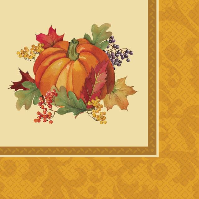 Bountiful Holiday Beverage Napkins, 16-pk Front_Flat