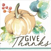 Painted Fall Beverage Paper Napkins, 16-pk Front_Flat