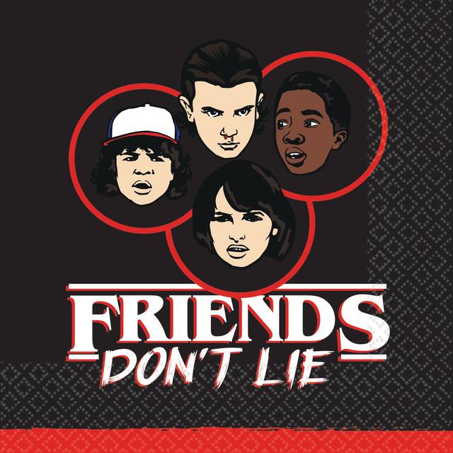 Stranger Things Lunch Napkins, 16-pk Overhead_Flat