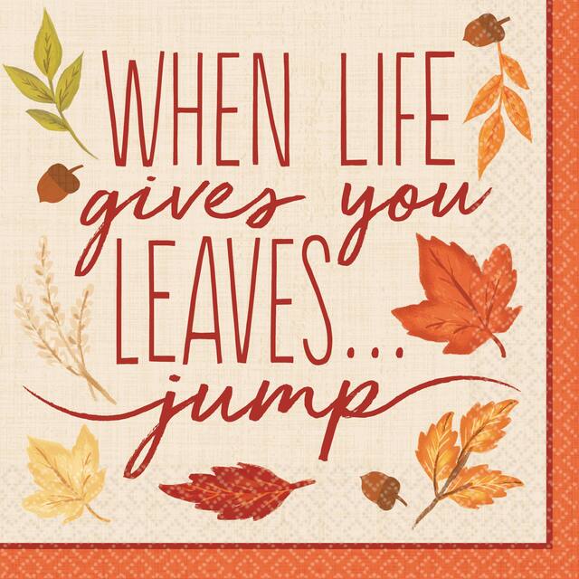 Serviettes de table en papier Feuillage d'automne, paq. 16 Front_Flat