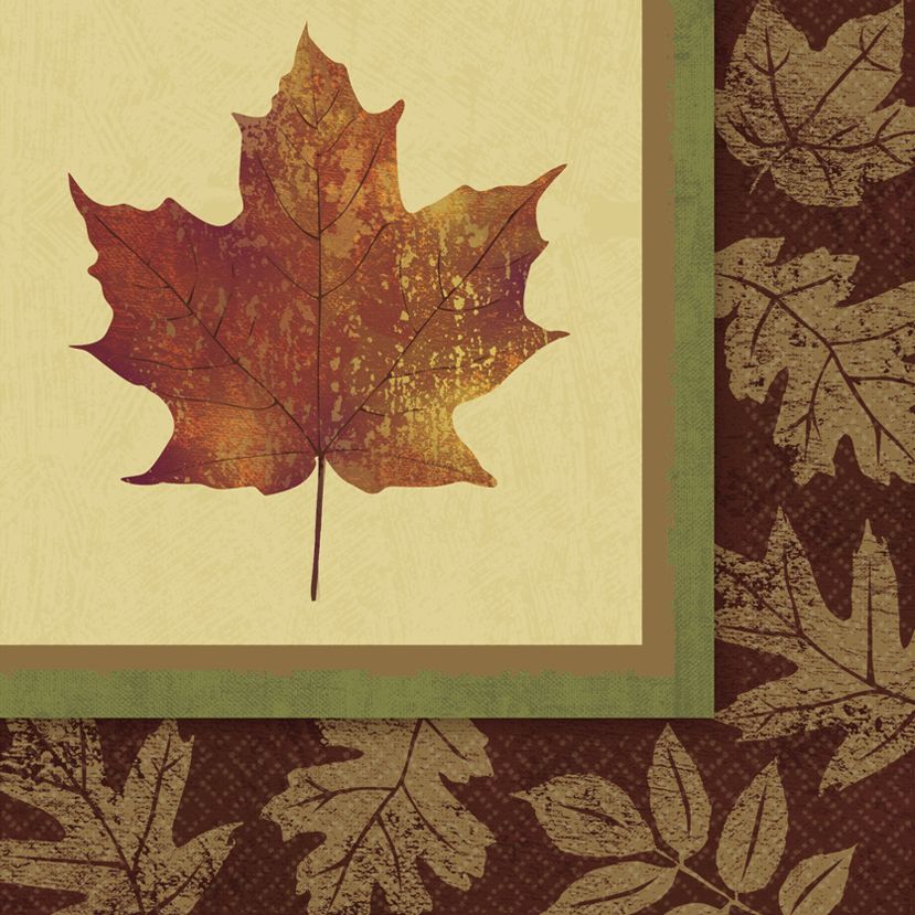 Fall Elegance Lunch Napkins, 16-pk Front_Flat