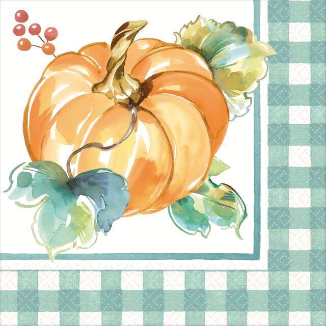 Serviettes de table en papier Peinture d'automne, paq. 16 Front_Flat