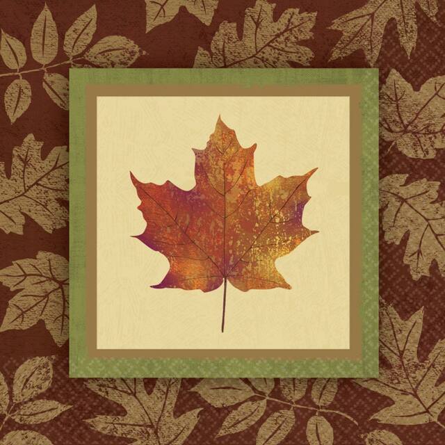 Grandes serviettes de table Élégance d'automne, paq. 16 Front_Flat