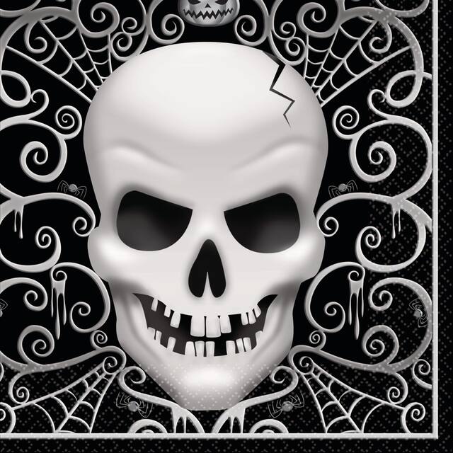 Serviettes de table pour boissons, soirée d'épouvante, paq. 36 Front_Flat