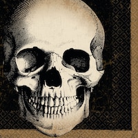 Boneyard Skull Halloween Party Beverage Paper Napkins, 125-pk Overhead_Flat