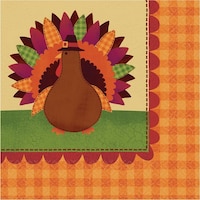 Turkey Dinner Beverage Napkins, 36-pk Front_Flat