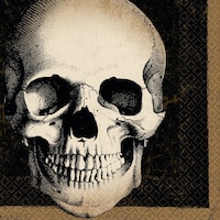 Boneyard Skull Halloween Decoration Paper Lunch Napkins, 125-pk Front_Flat