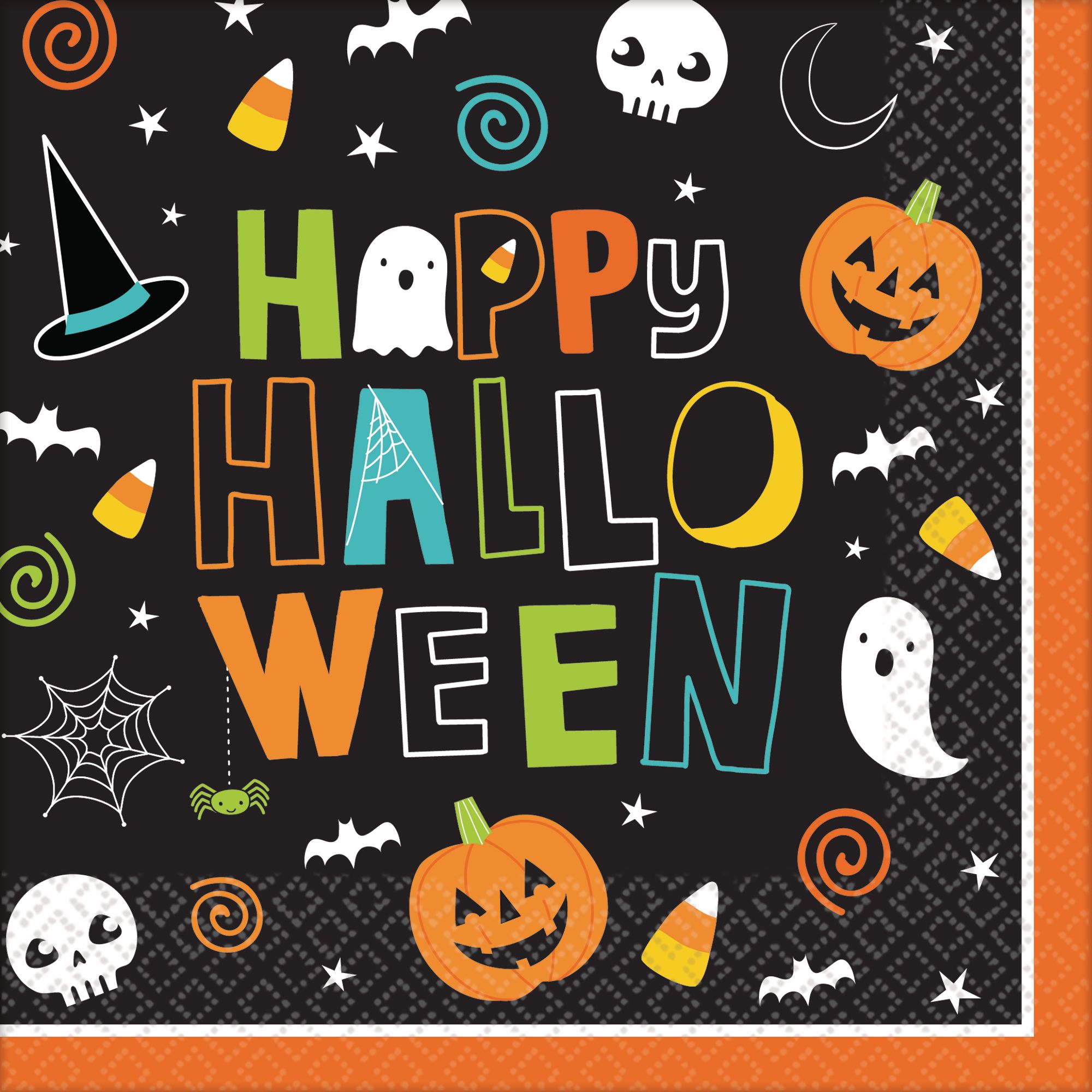 Big Party Pack Halloween Friends Lunch Napkins, 125-pk Front_Flat