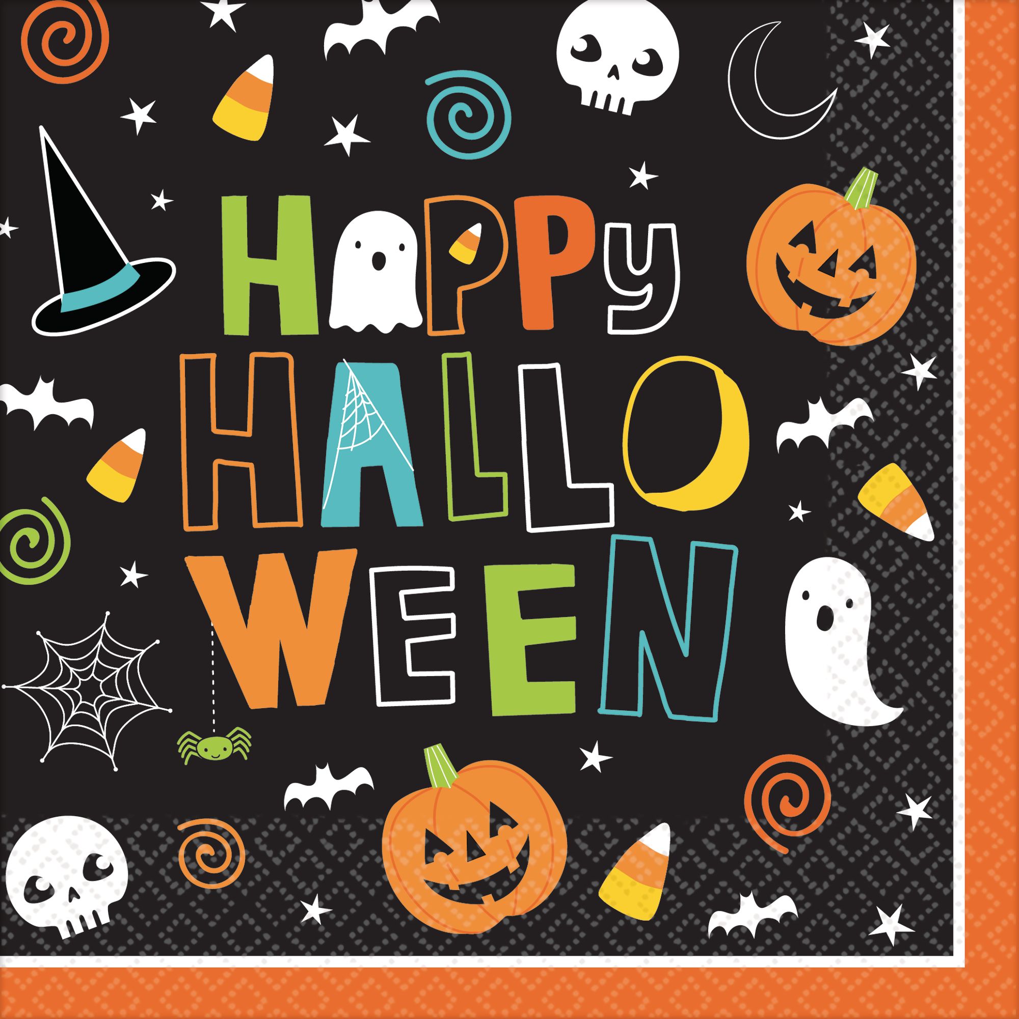 Big Party Pack Halloween Friends Lunch Napkins, 125-pk Front_Flat