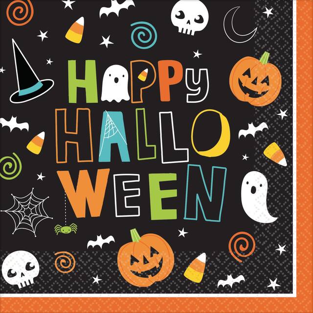 Big Party Pack Halloween Friends Lunch Napkins, 125-pk Front_Flat