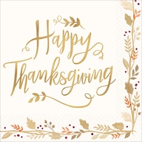 Serviettes de table Happy Thanksgiving, paq. 36 Overhead_Flat