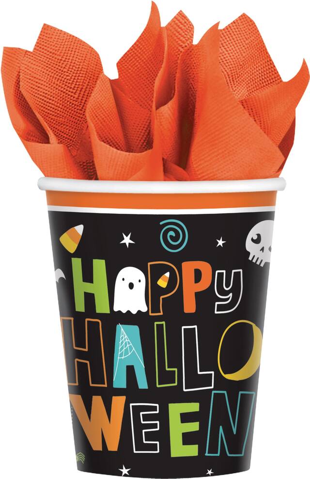 Happy Halloween Paper Cups, 50-pk Front_Flat