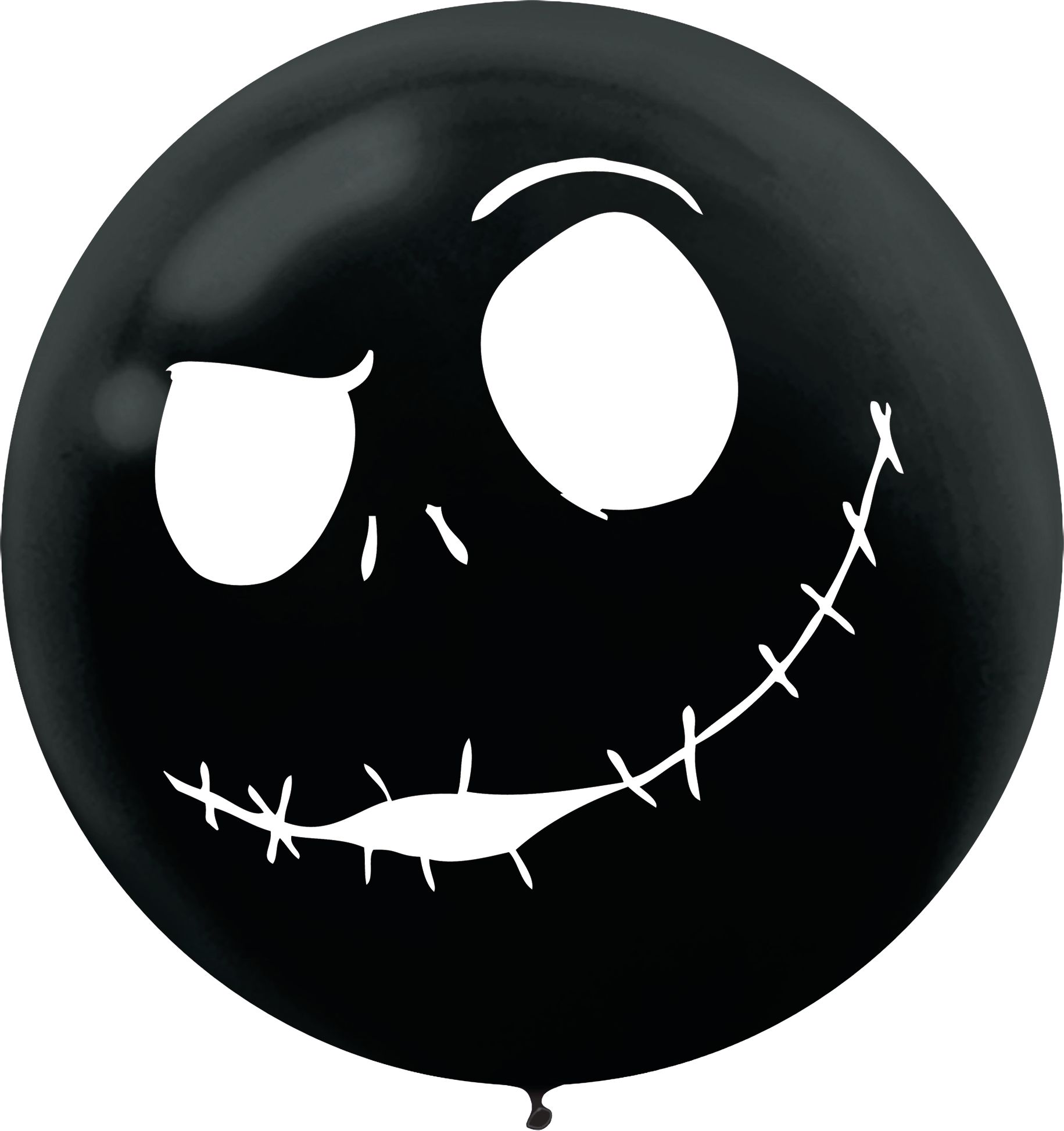 Disney The Nightmare Before Christmas Jack Skellington Latex Balloons, Black/White, 24-in, 2-pk, Indoor Decoration for Halloween Front_Flat