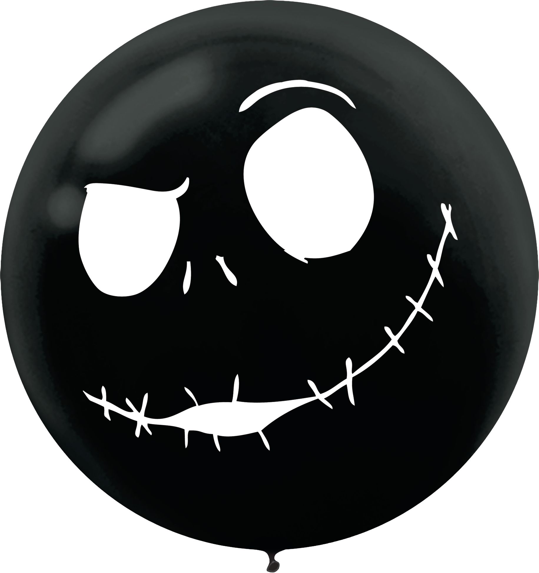 Disney The Nightmare Before Christmas Jack Skellington Latex Balloons, Black/White, 24-in, 2-pk, Indoor Decoration for Halloween Front_Flat