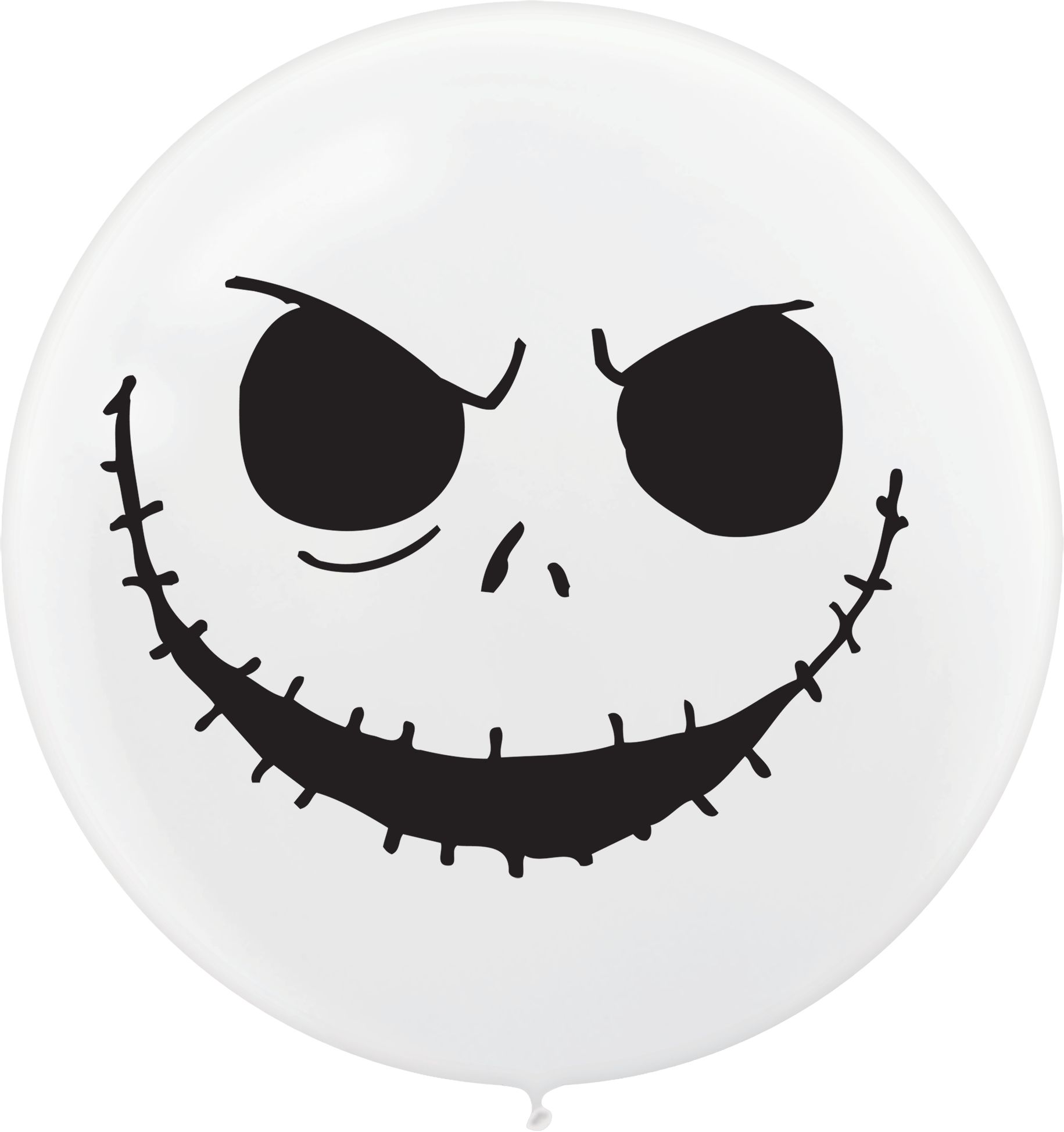 Disney The Nightmare Before Christmas Jack Skellington Latex Balloons, Black/White, 24-in, 2-pk, Indoor Decoration for Halloween Front_Flat