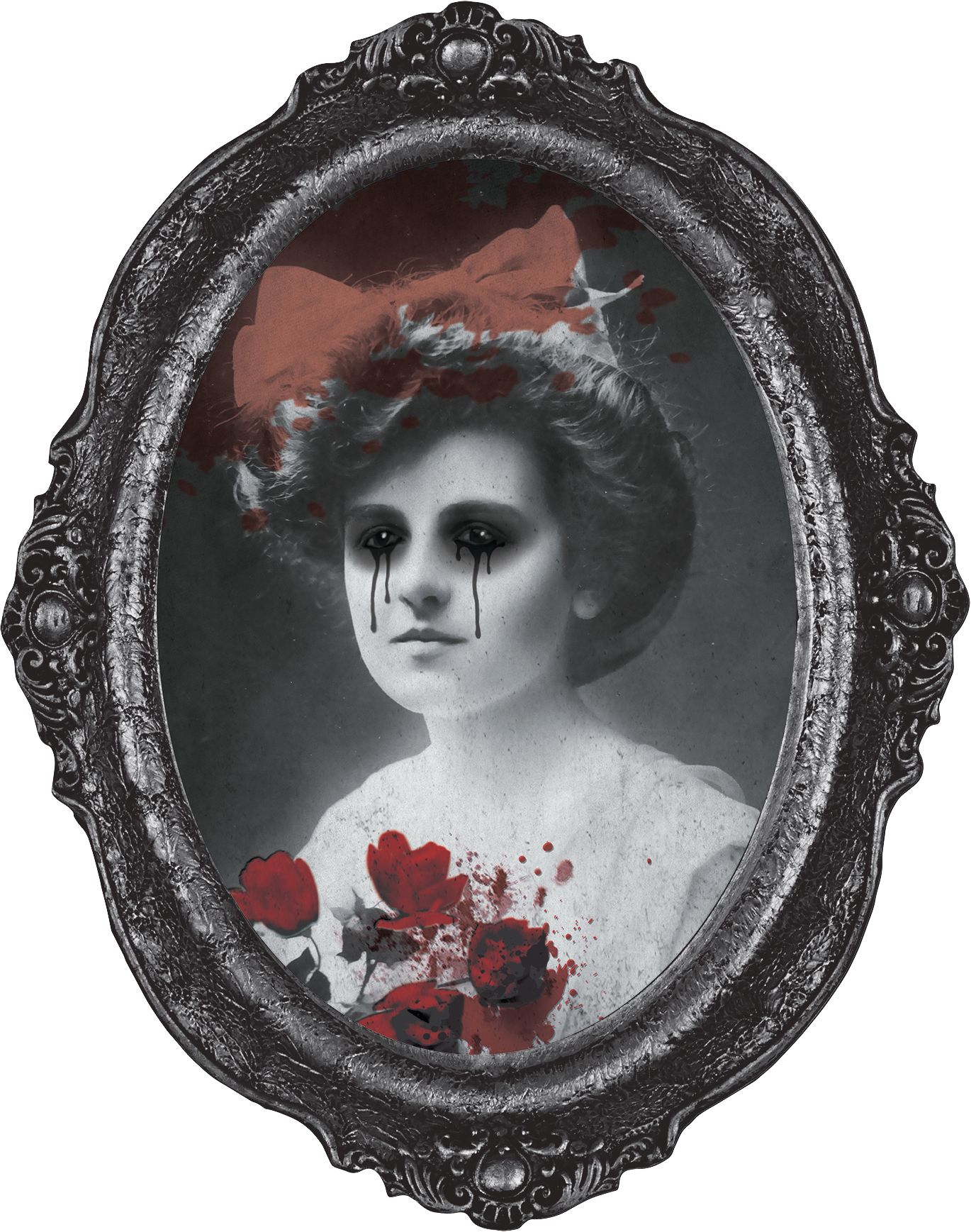 Frame and Picture Cutouts, Black/White, 9-in, 30-pk, Indoor Decoration for Halloween Front_Flat