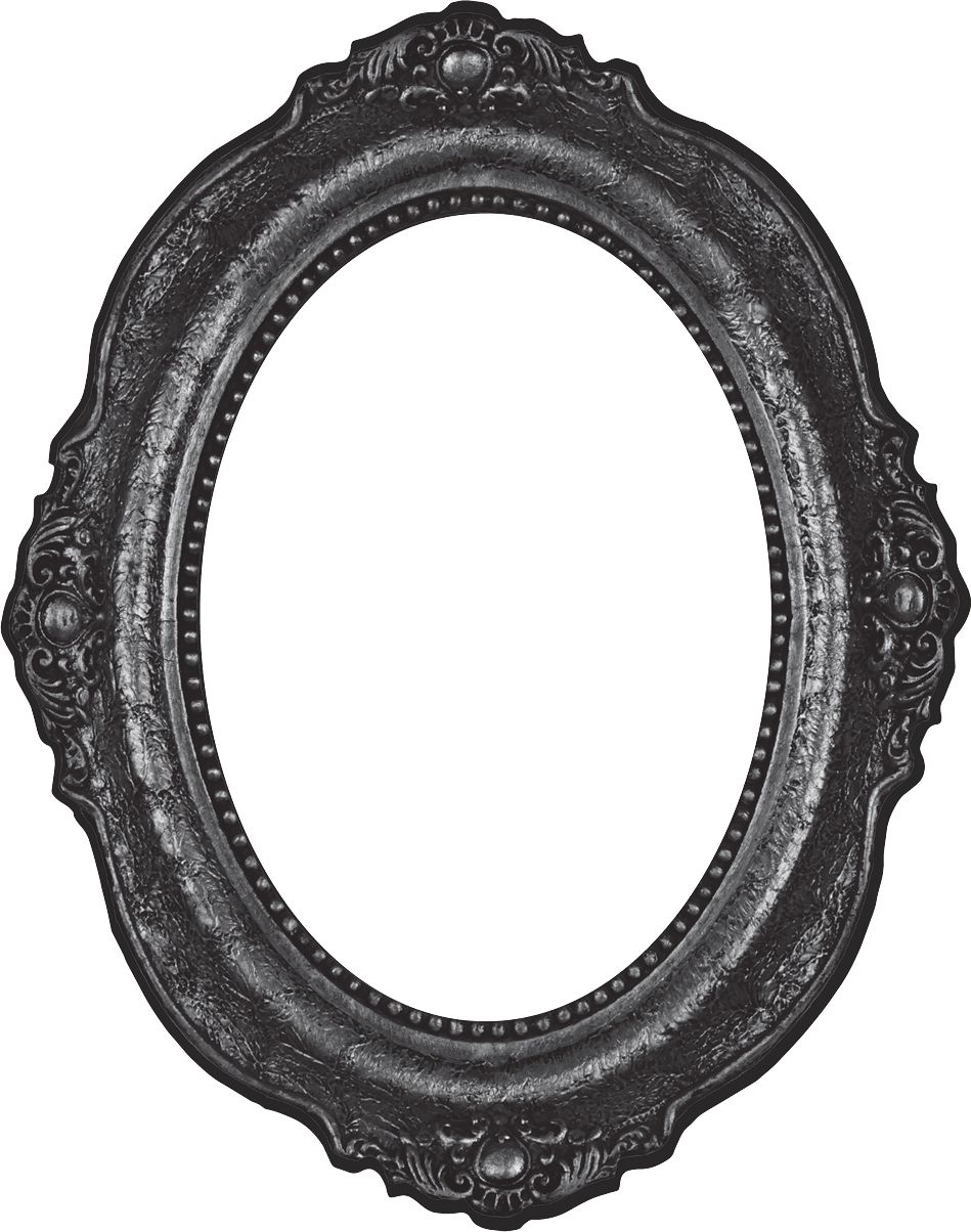 Frame and Picture Cutouts, Black/White, 9-in, 30-pk, Indoor Decoration for Halloween Front_Flat