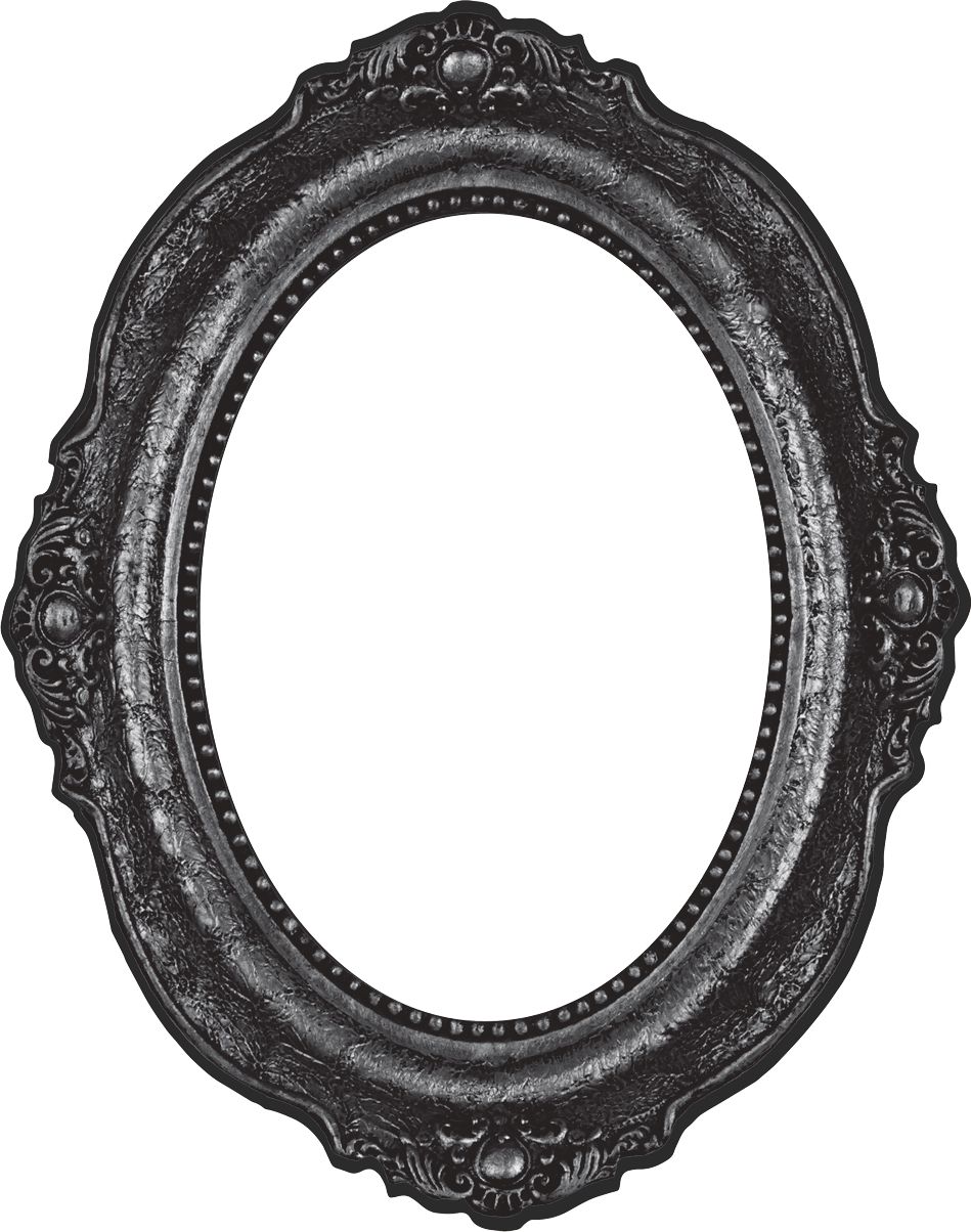 Frame and Picture Cutouts, Black/White, 9-in, 30-pk, Indoor Decoration for Halloween Front_Flat
