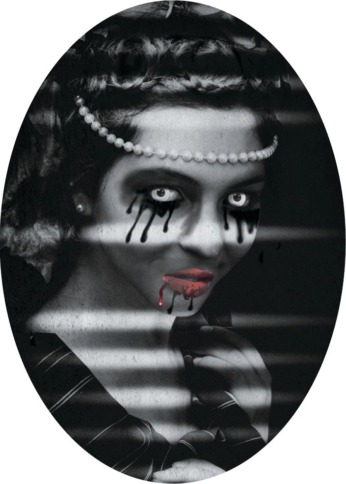 Frame and Picture Cutouts, Black/White, 9-in, 30-pk, Indoor Decoration for Halloween Front_Flat