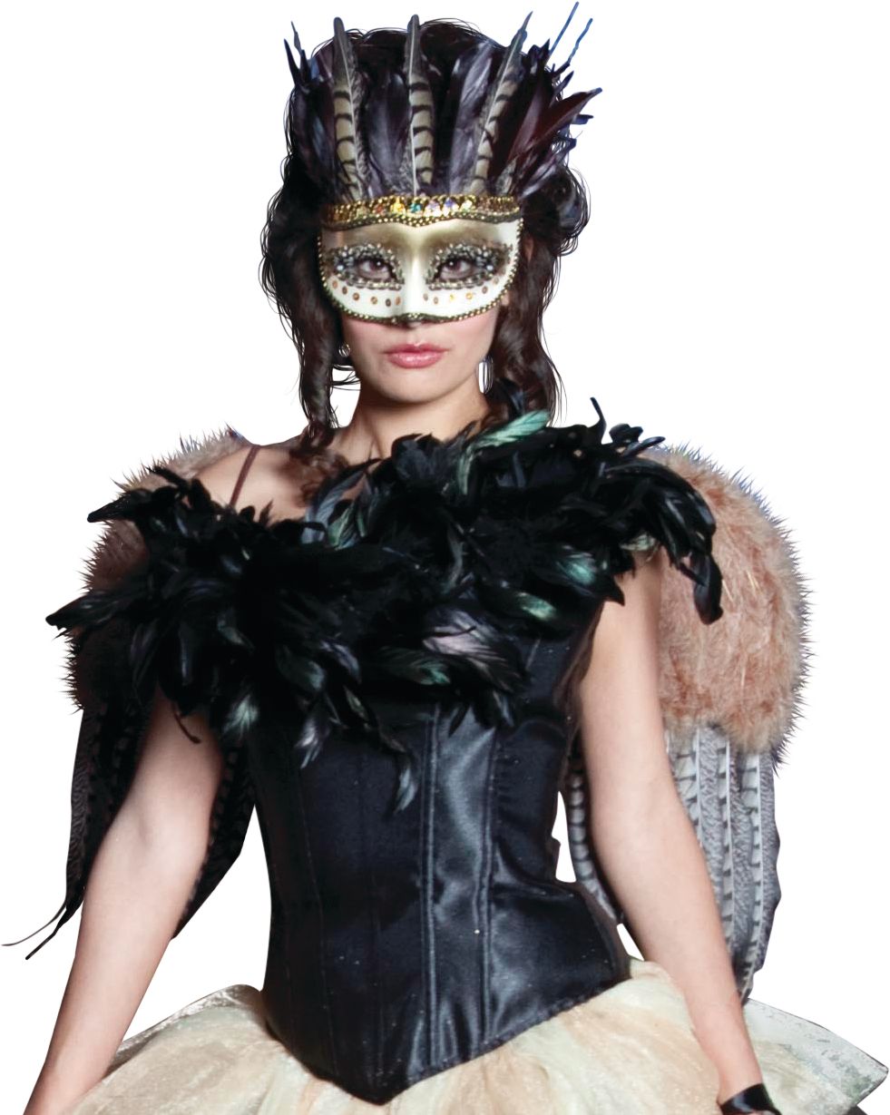 Fantasy Feather Collar Front_Flat
