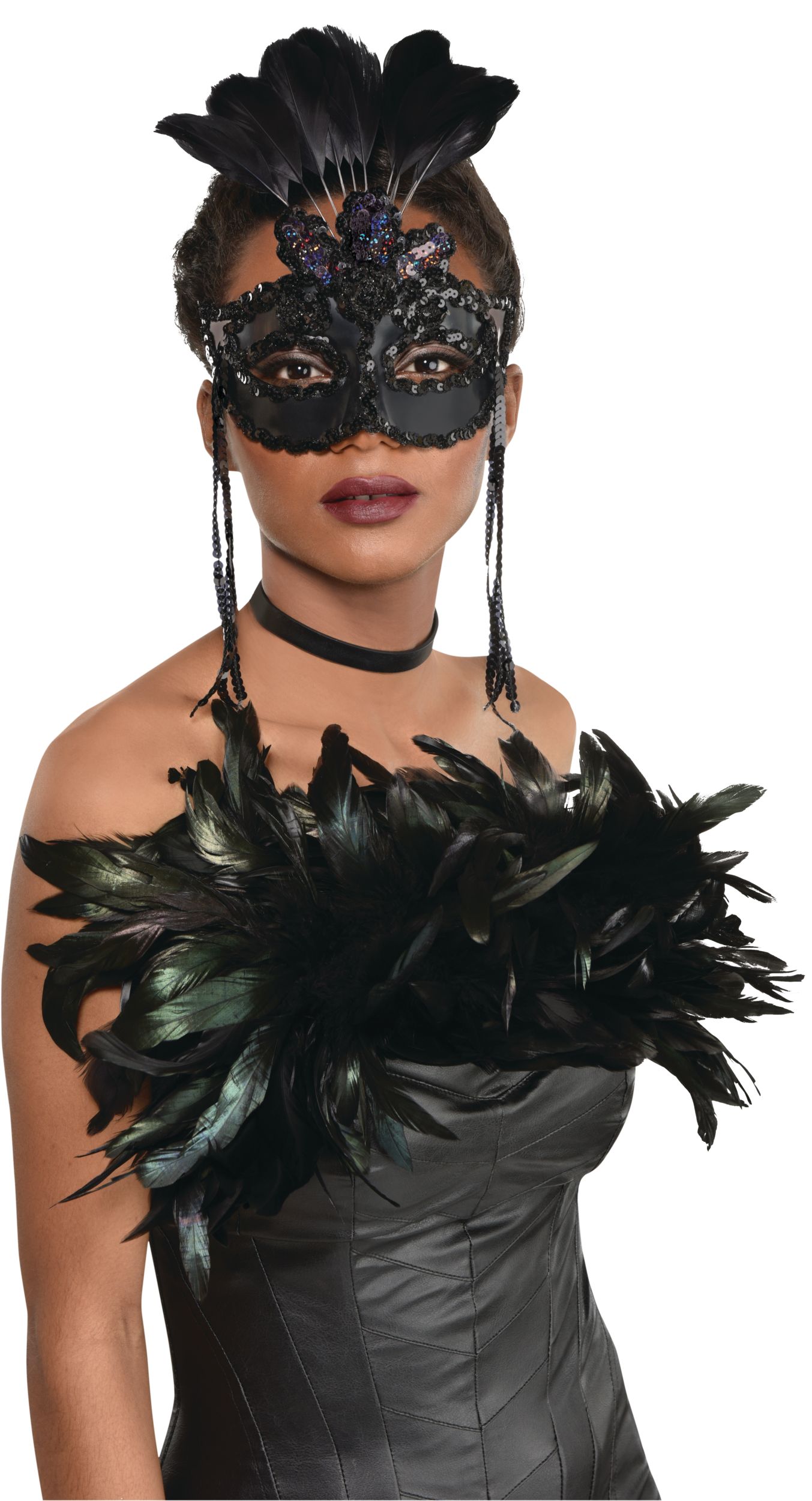 Fantasy Feather Collar Front_Angled_Right