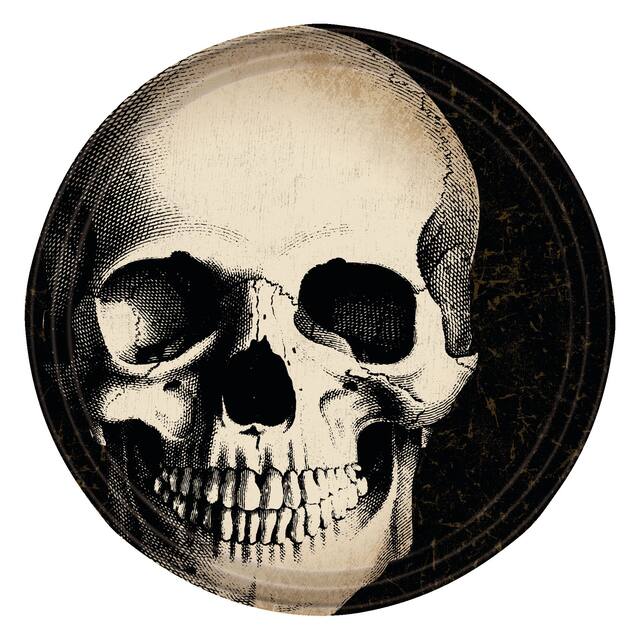 Boneyard Skull Lunch Plates, 60-pk Overhead_Flat