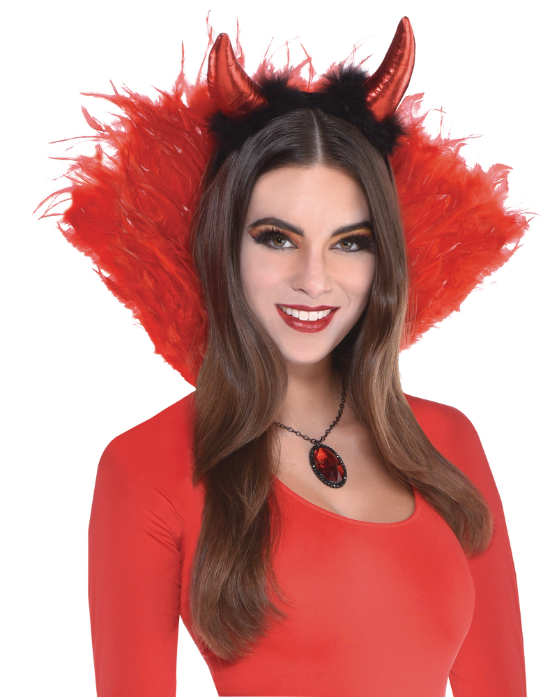 Red Feather Collar Party City