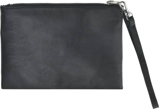 Porte-monnaie à bracelet noir Front_Flat