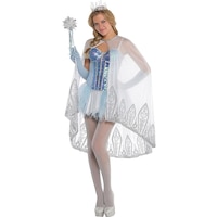 White Ice Princess Cape Front_Flat