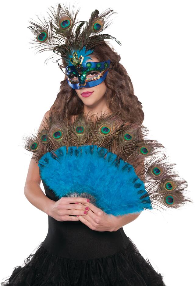 Accessoire éventail et queue à plumes de paon Front_Angled_Left