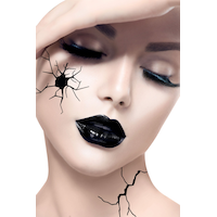 Broken Doll Face Tattoo Kit, 2 Sheets Front_Flat