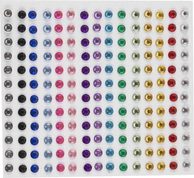 Colourful Body Gemstone Jewelry Stickers, Multi-Coloured, One Size, 80-pk, Wearable Costume Accessories for Halloween Front_Flat