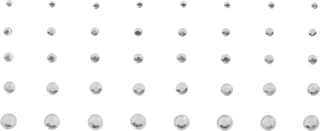 Halloween Silver Rhinestone Body Jewelry, 40-pc Front_Flat