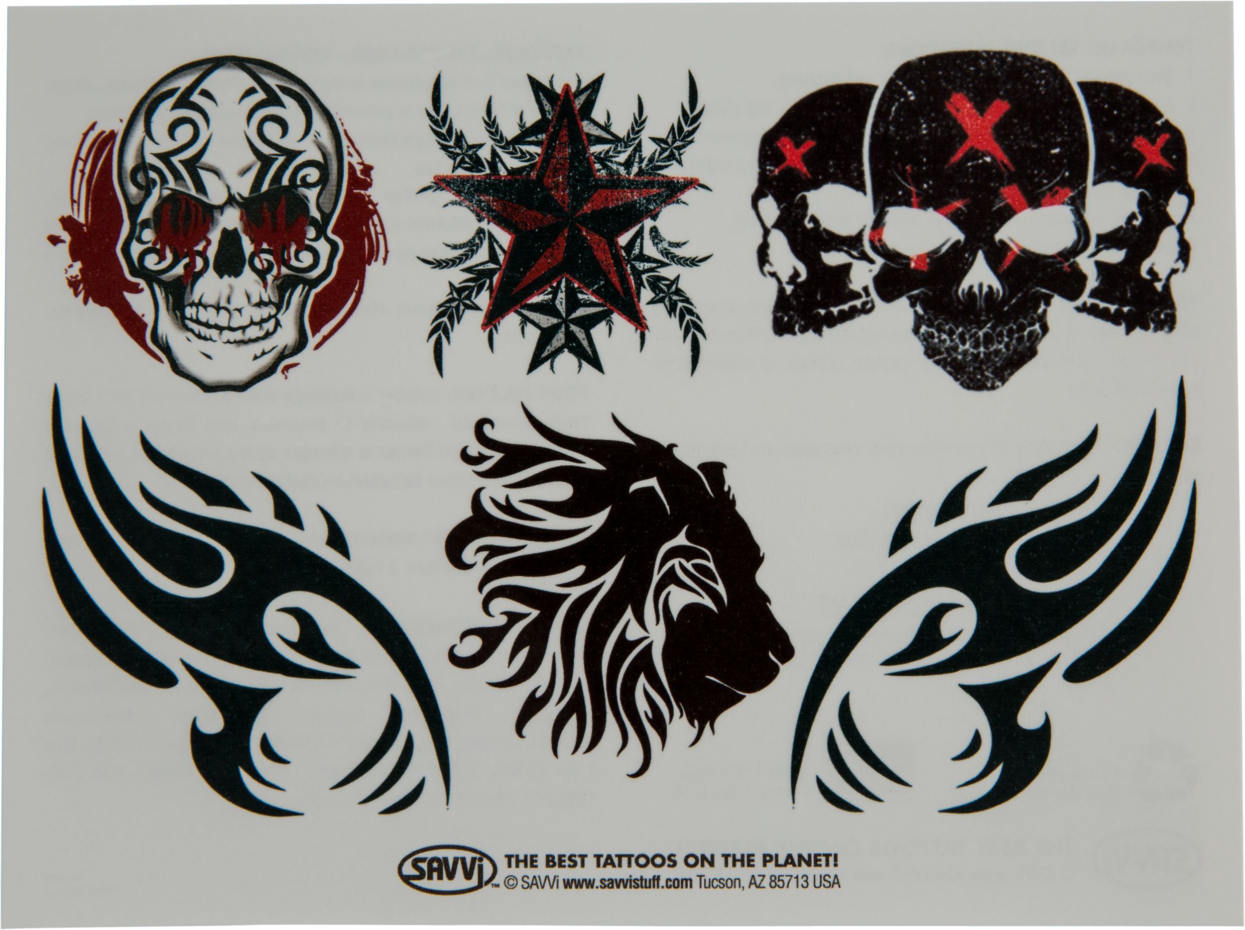 Halloween Bad to the Bone Tattoos, 35-pc Front_Flat