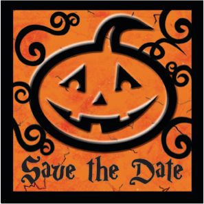 Gothic Greetings Halloween Invitations, 20-pk Front_Flat