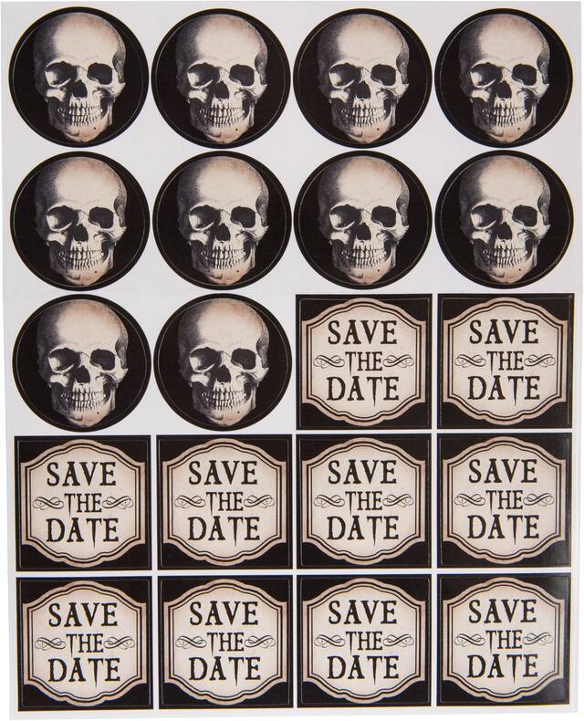 Boneyard Halloween Invitations, 20-pk Front_Flat