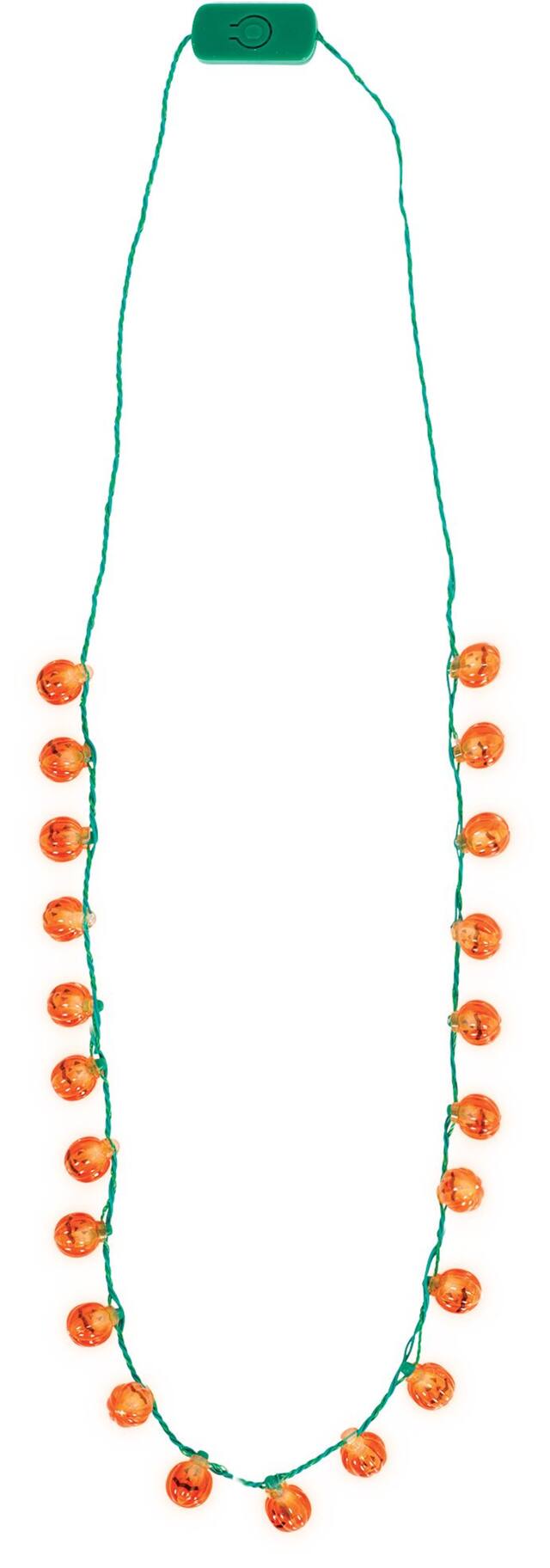 Light-Up Jack-o'-Lantern Halloween Necklace Front_Flat