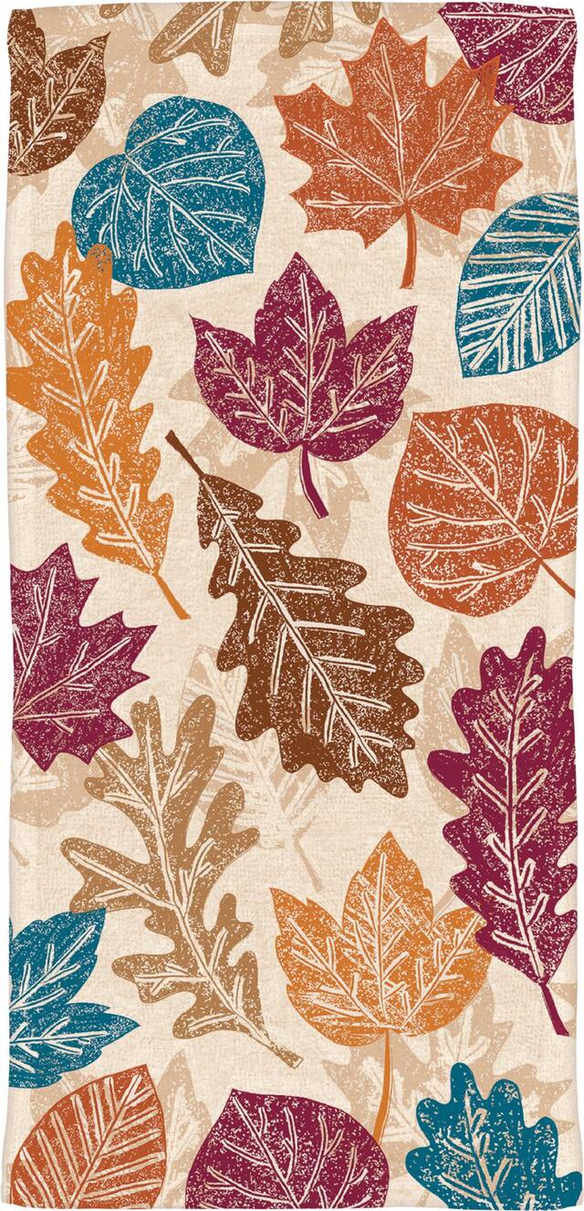 Fall Leaves & Spices Kitchen Towels, 2-pk Front_Flat