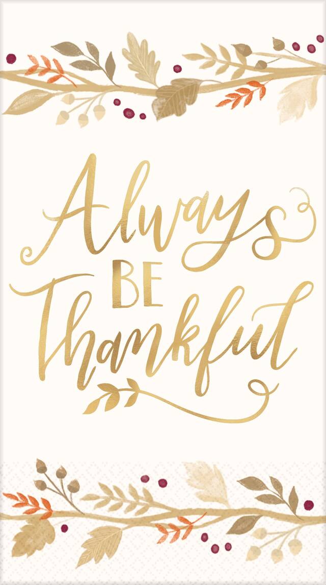 Always Be Thankful Guest Towels, 16-pk Front_Flat