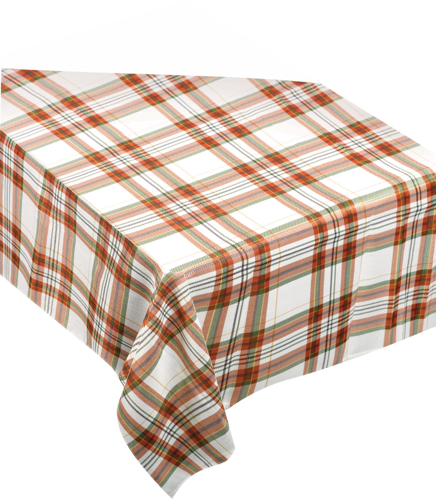 Nappe de table à motif écossais avec thème automnal CloseUp