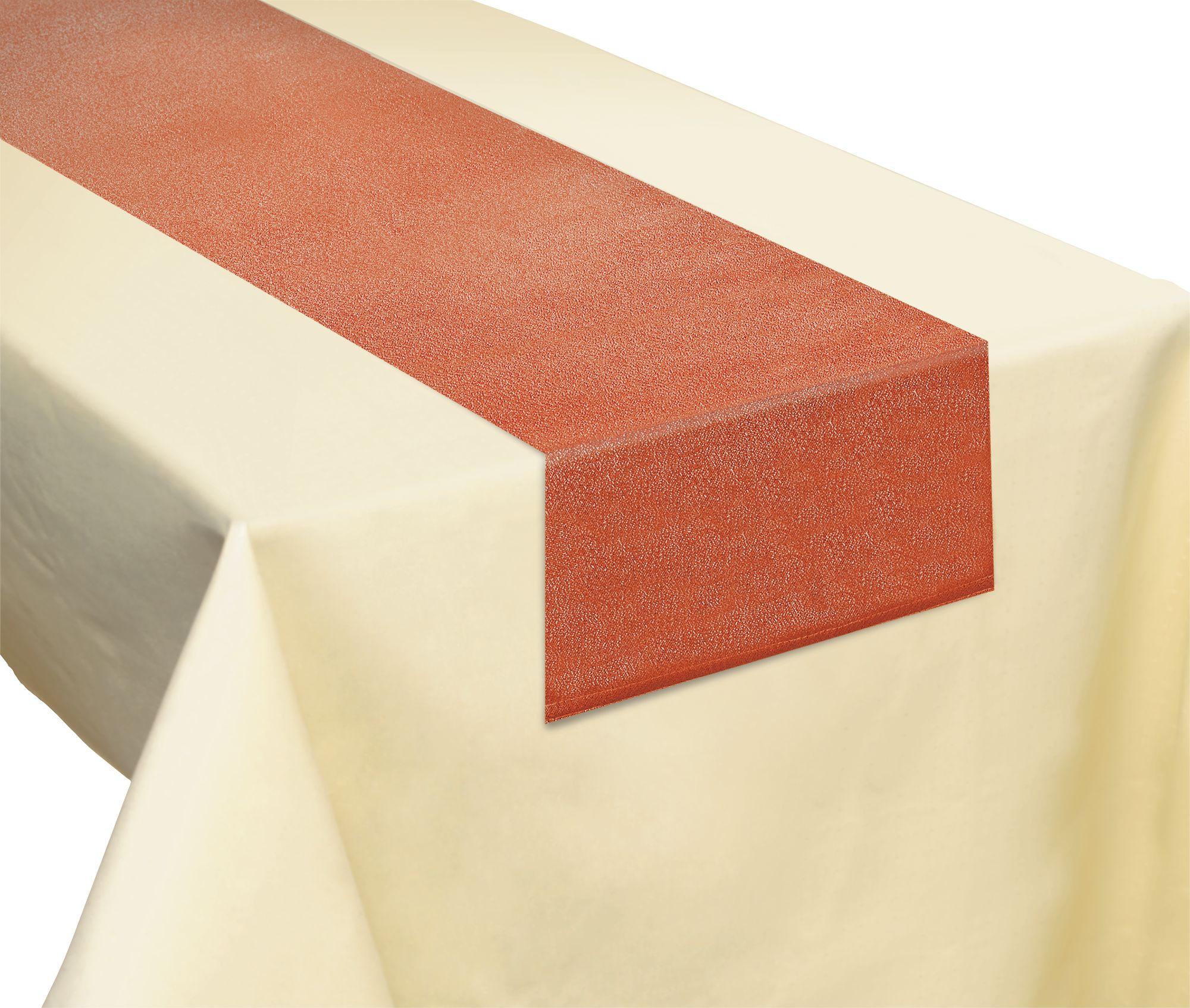 Metallic Rust Table Runner Front_Angled_Right