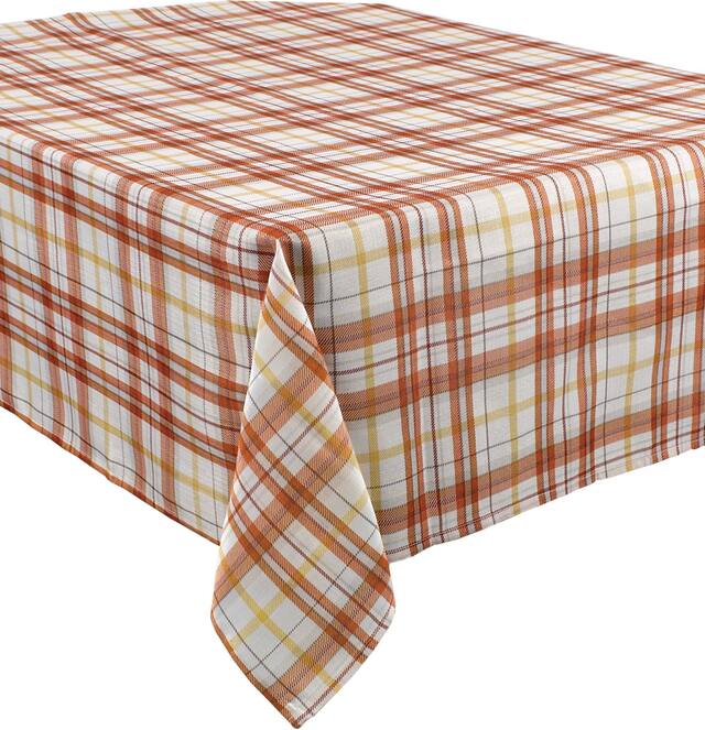 Nappe en tissu à motif écossais, moisson d'automne&nbsp; Front_Angled_Right