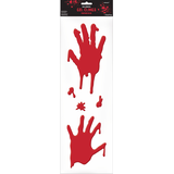 Décalcomanies en gel de mains sanglantes de l'asile pour Halloween, paq. 5