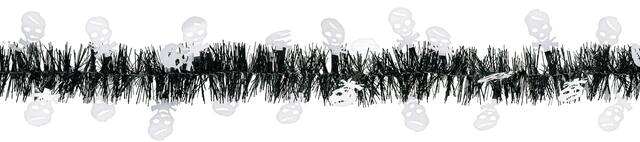 Guirlande scintillante de crâne, noir/blanc, 9 pi, décoration intérieure pour l'Halloween Front_Flat
