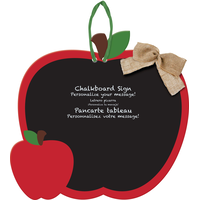 Affiche de tableau noir à suspendre, pomme, rouge, 13-1/2 po, décoration intérieure/extérieure pour l'automne Front_Flat