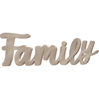 Affiche de lettres en bloc Family, blanc, 14 po, décoration intérieure/extérieure pour l'Action de grâce Front_Flat