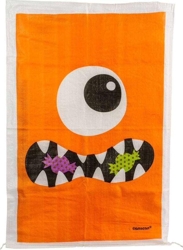 Monster Potato Sacks, Green/Orange/Purple, 41-in, 6-pk, for Halloween Front_Flat