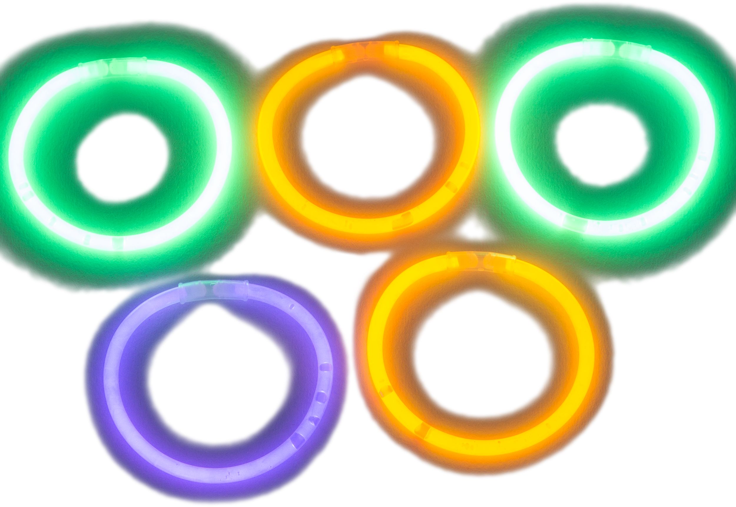 Halloween Glow Bracelets, 5-pk Overhead_Flat