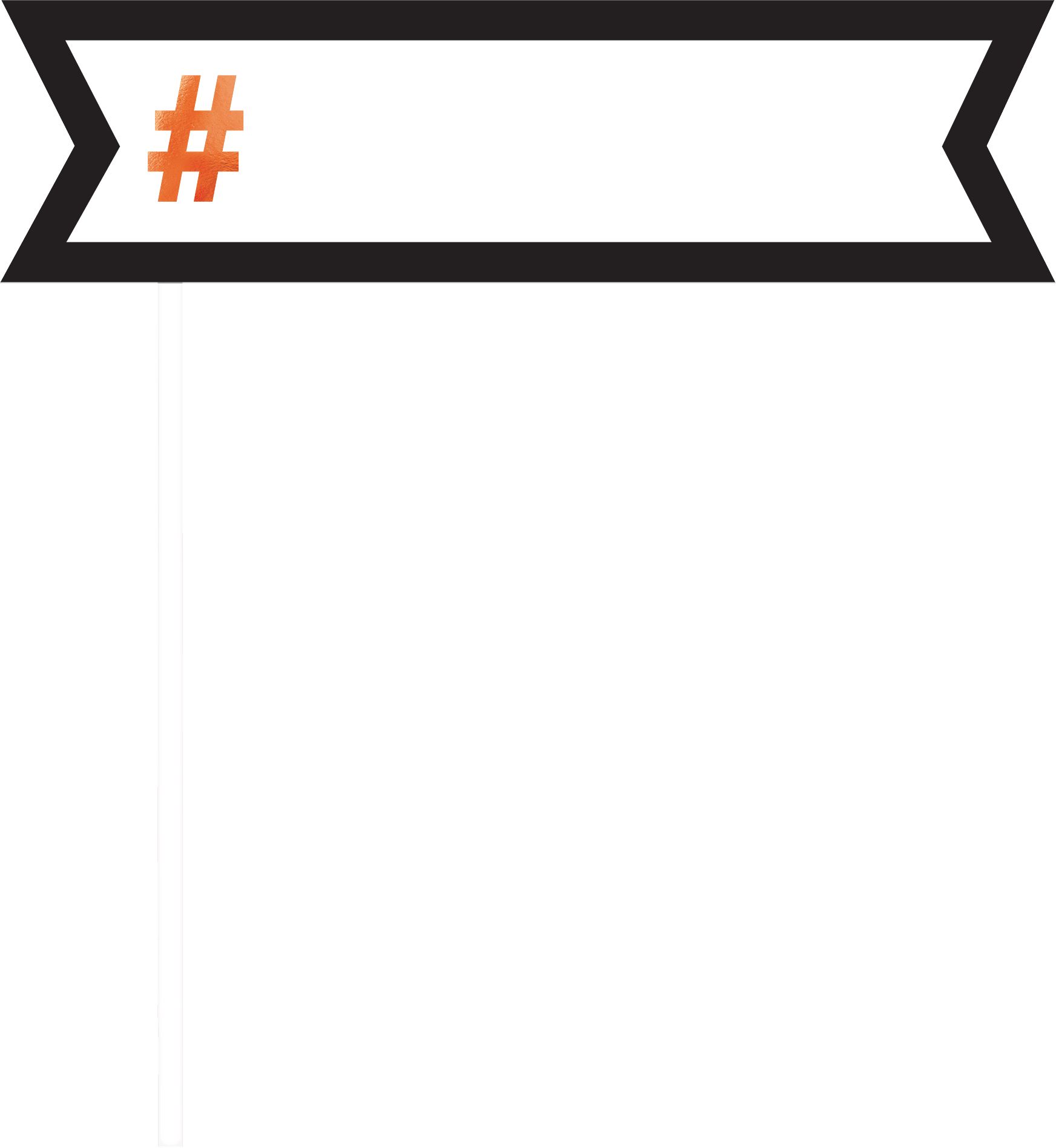 "Here for the Boo's" Wicked Photo Booth Props, Black/Orange, 5.5-in, 13-pk, for Halloween Front_Flat