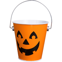 Seau en métal, citrouille d'Halloween, 4,5 po Front_Angled_Left